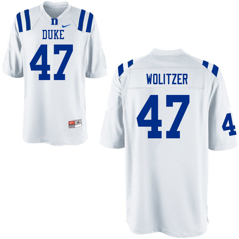 Duke Blue Devils #47 Ryan Wolitzer College Football Jerseys Sale-White